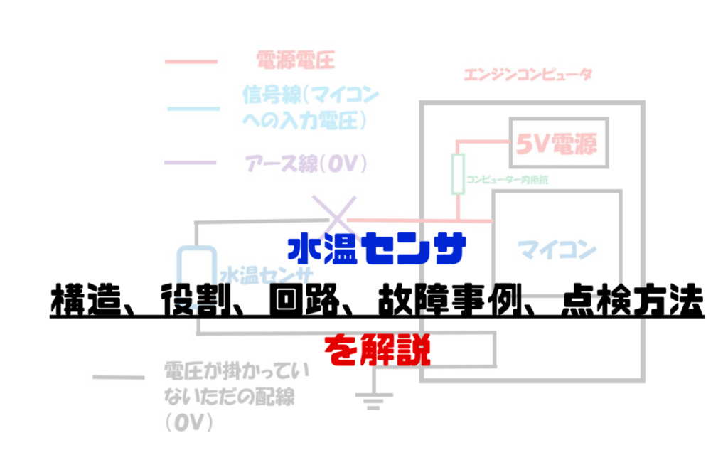 水温センサの構造 役割 回路 故障事例 点検方法などを解説 一級整備士の診療所